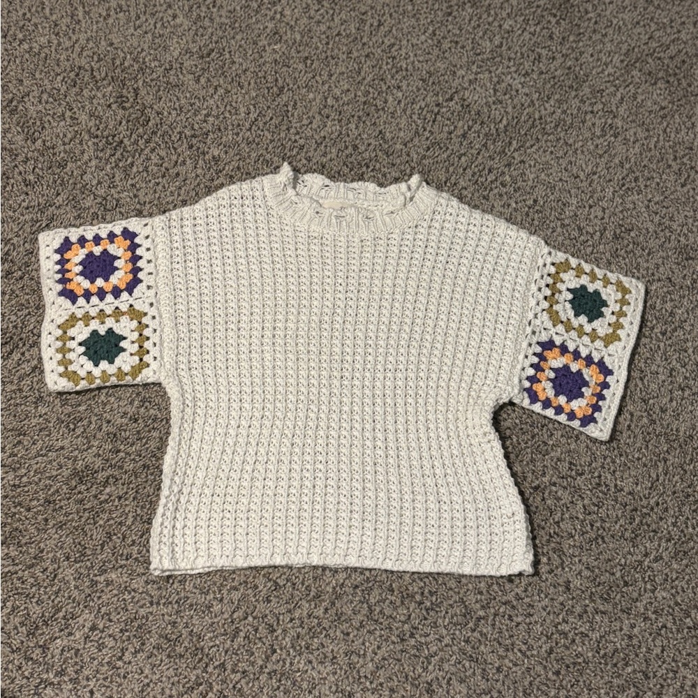 Universal Thread White Crochet Sweater